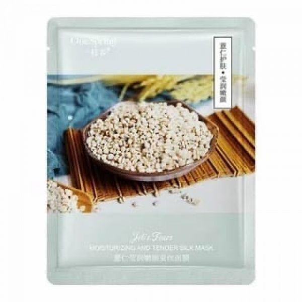 One Spring Sheet mask with bead seed extract Jobs Tears Moisturizing And Tender Silk Mask, 30g